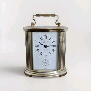 Vintage Hermle quartz carriage, German battery operated clock, travel Clock